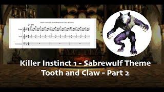 Killer Instinct - Sabrewulf Theme Part 2 (The Mansion) - Music sheet