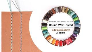 WUTA Leather Craft Waxed Thread Round 0.45/0.55/0.65mm Sewing Line DIY Cord Leather Working