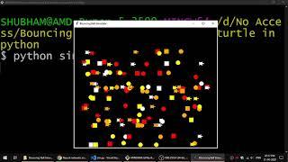 Bouncing Simulator in python using turtle