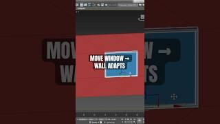 3ds Max tutorial: Move windows, walls follow automatically. Linked Xform