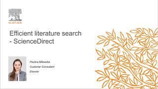 Efficient literature search - Science Direct