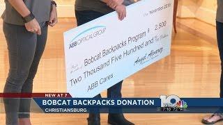 Bobcat backpacks donation