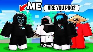 I Went UNDERCOVER in a PRO ONLY TOURNAMENT.. (Roblox Bedwars)