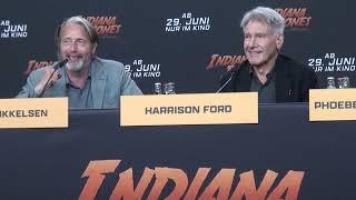 INDIANA JONES AND THE DIAL OF DESTINY Berlin Press Conference Part 2 Mads Mikkelsen Harrison Ford 5