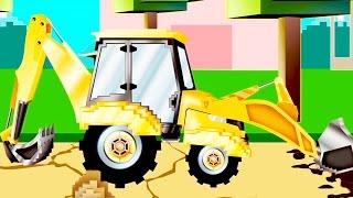 Excavator | Pipo si camionul sau de tractari , desene pentru copii ca Minecraft