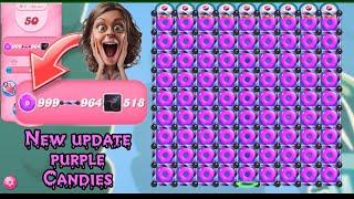 New amazing look purple | Candy crush saga new update purple candies