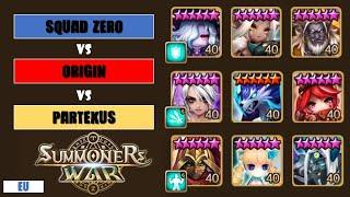 Siege Wars | Squad Zero v Origin v Partekus | Summoners War