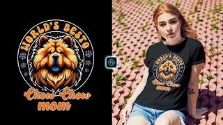 Chow Chow Dog T-Shirt Design for Redbubble in Adobe Photoshop Tutorial