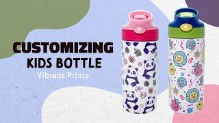 Customizing Kids Bottle with Vibrant Prints