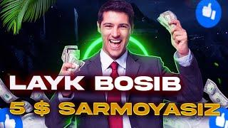 SARMOYASIZ - 5$ Layk bosib pul ishlash 2023 Интернетда пул ишлаш Oyin Oynab pul ishlash Terabayt Tv
