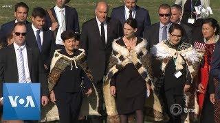 New Zealand PM Ardern Arrives at Memorial Service for Christchurch Victims