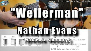 Wellerman - Nathan Evans (TikTok Shanty) Gitarren Tutorial + Tabs/Chords [4K60]