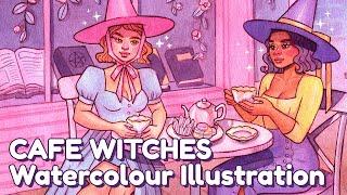 CAFE WITCHES | Watercolour Illustration for Fracture