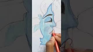 Drawing a Krishna and Radha ji #youtubeshorts #@ naitik art channel 