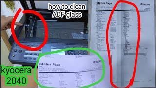 Kyocera m2040dn how to clean ADF glass || black copy प्रिन्ट आने पर kya kre kyocera 2040 adf