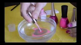 Водный маникюр в домашних условиях (Water marble nail art)