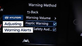 Adjusting Warning Alerts | Hyundai