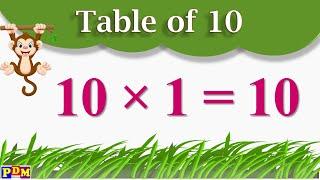 Table of 10 | Table of Ten | Learn Multiplication Table of 10 x 1 = 10 |10 ka Times Table Practice,