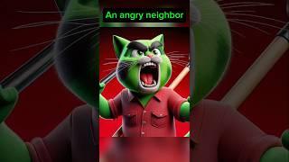 Kitty cat angry neighbour #cute #cat #sadcat #kitty #kittycat #poorcat #aicat #aipictures #shorts