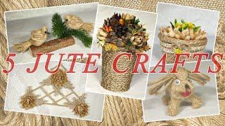 DIY jute crafts. 5 ИДЕЙ из ДЖУТА. Уникальные поделки своими руками.