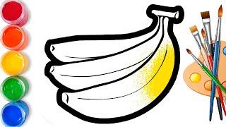 Рисование банан для детей\Bolalar uchun banan rasm chizish\Drawing banana for children