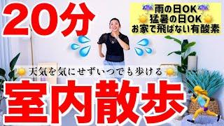 【20分室内散歩】天気に左右されない!! お家でお散歩有酸素で脂肪燃焼!! 生理中や産後にもOK