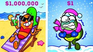 $1 VS $1.000.000 VACATION