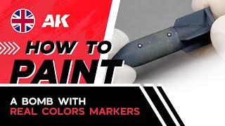 HOW TO PAINT A BOMB | AIRCRAFT | REAL COLORS MARKERS BY DANIEL ZAMARBIDE