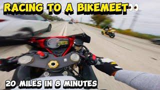 Gsxr 750 and Zx10 Running Late to a BikeMeet | Los Angeles