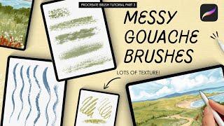 Messy Gouache Brushes for Procreate (how to use the brushes - part 3!)