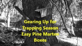 ~Gearing Up for Trapping Season~Easy Pine Marten Boxes~