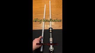 All Of My Base Lit Sabers #shorts #lightsaber #force