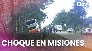 CHOQUE FATAL en MISIONES: 1 MUERTO y 14 HERIDOS