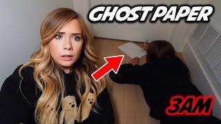 SCARIEST GHOST PAPER CHALLENGE AT 3 AM YET...