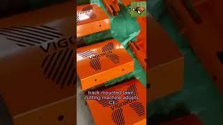 wireless track-mounted slasher mower Vigorun Tech, remotely controlled rubber track tank lawn mower