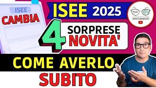 ️ NUOVO ISEE 2025  CAMBIANO REGOLE CALCOLO GIACENZE PATRIMONI REDDITI  COME OTTENERLO SUBITO