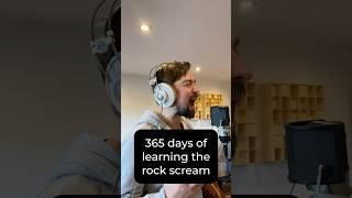 365 days of learning the rock scream #shorts #musician #fryscream