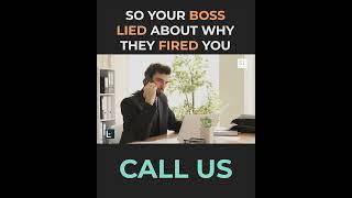Has your employment been terminated with reasons that just don't add up? Call us! #employmentlaw