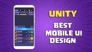 Unity Best Mobile UI Design - Easy Tutorial (2023)