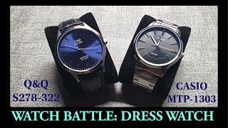 [ENG SUB] Affordable Dress Watch Battle: Q&Q S278 vs Casio MTP-1303  Jam mana yang akan menang 