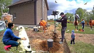 LIFE IN THE VILLAGE FOUNDATIONS FOR A LONG TERRACE. Planting in the garden and vegetable garden