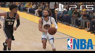 NBA 2K24 - SAN ANTONIO SPURS VS GOLDEN STATE WARRIORS - CHASE CENTER - BROADCAST CAM TV PS5 4K