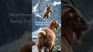 Baby Goat Falls During Cliff Jump – Mama Goat's Cry Breaks Hearts #AnimalBond #GoatLove #ViralShorts