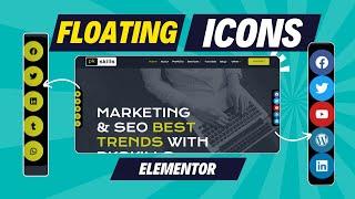 How to add elementor floating share icons and floating social media icons