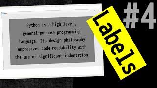 Labels - Python CustomTkinter Modern GUI Development #4