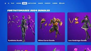 All Fortnitemares 2024 Update Bundles (Symbiotes, Leatherface, Lexa Hexbringer & more)