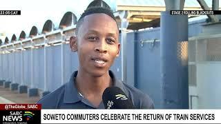 Welcome return of train services for Soweto commuters in the Naledi/Jhb corridor