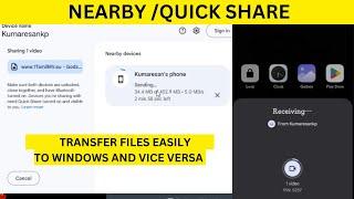 Easily Share Files from Android to PC with Nearby Share or Quick Share