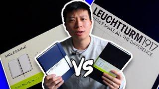 Moleskine vs Leuchtturm 1917 | Writers Notebook Review + Pen Test