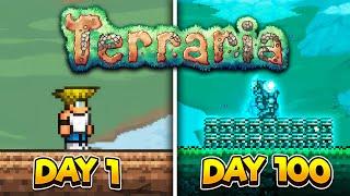 I Survived 100 Days As A Terraria Ranger! - Master Mode! FULL MOVIE